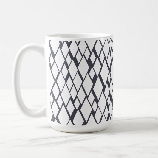 Mug Diamant bleu et blanc (Gauche)