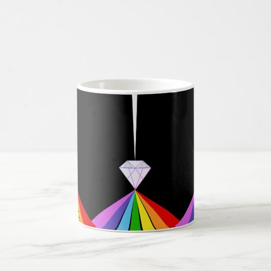 Mug Diamant élégant et arc-en-ciel (Centre)