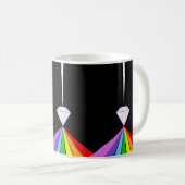 Mug Diamant et arc-en-ciel élégants (Devant droit)