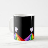 Mug Diamant et arc-en-ciel élégants (Devant gauche)