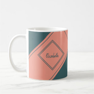 Mug Diamant géométrique simple et diagonale moderne