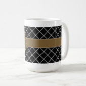 Mug Diamant noir monogramme (Devant droit)