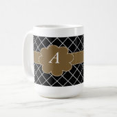 Mug Diamant noir monogramme (Devant gauche)