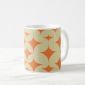 Mug Diamant orange moderne du milieu du siècle (Devant droit)