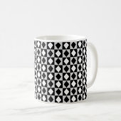 Mug Diamant Rhombus blanc noir (Devant droit)