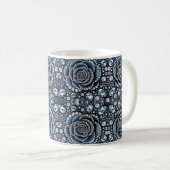 Mug Diamant Rose & Denim Glam Bling Bijoux (Devant droit)