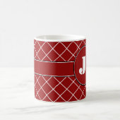 Mug Diamant rouge décoré d'un monogramme (Centre)