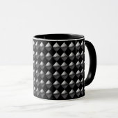Mug - Diamants 3d noirs (Devant droit)