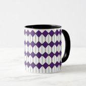 Mug Diamants Art déco et hexagones (Devant droit)