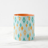 Mug Diamants Atomique du milieu du siècle Aqua, Turquo (Centre)
