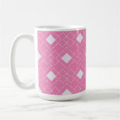 Mug Diamants blancs Arrière - plan rose (Gauche)