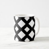 Mug Diamants blancs sur noir (Devant droit)