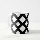 Mug Diamants blancs sur noir (Devant gauche)