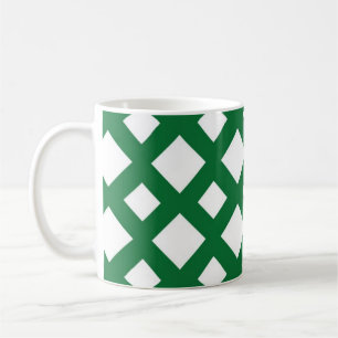 Mug Diamants blancs sur vert