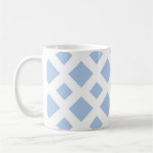 Mug Diamants bleu clair sur blanc (Gauche)