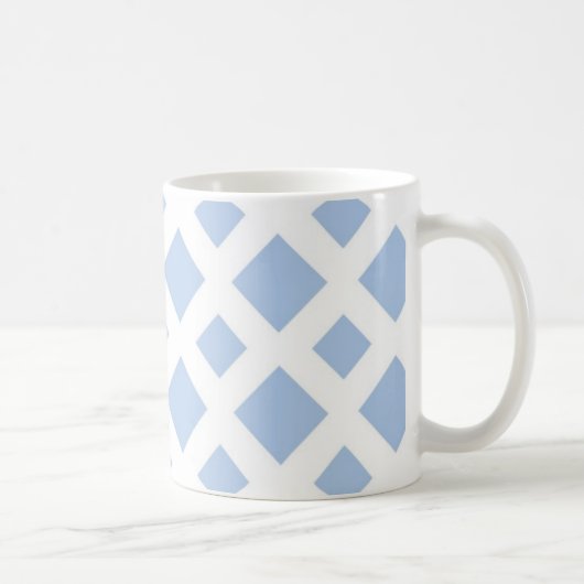 Mug Diamants bleu clair sur blanc (Droite)