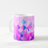 Mug Diamants bleus et roses (Devant gauche)