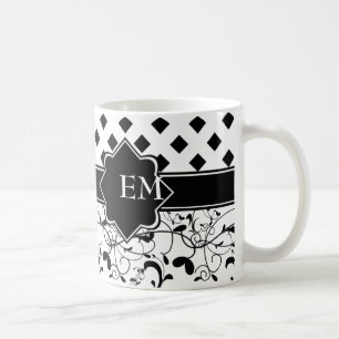 Mug Diamants Cuisine victorienne Noir Blanc
