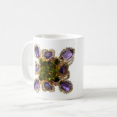 Mug Diamants d'améthyste violet Emeralds bijoux (Devant gauche)