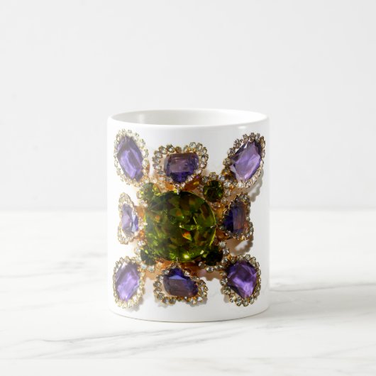 Mug Diamants d'améthyste violet Emeralds bijoux (Centre)