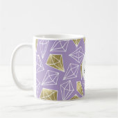 Mug Diamants d'or violet Noël (Gauche)