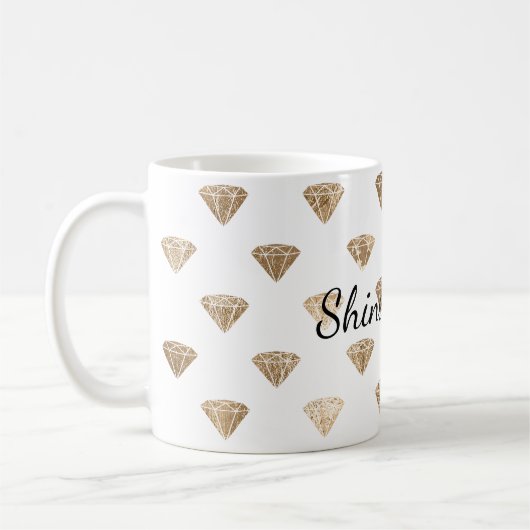Mug Diamants dorés blancs (Gauche)