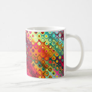 Mug Diamants et cible colorés tropicaux vibrants multi