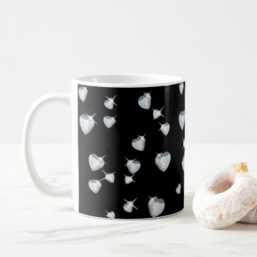 Mug Diamants étincelants du coeur (Avec donut)