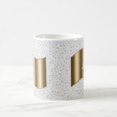 Mug Diamants, Grand Monogramme Or Nom de script blanc (Centre)