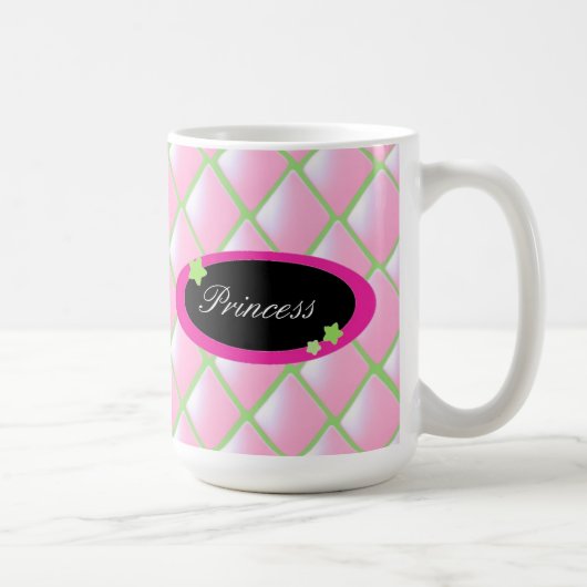 Mug Diamants matelassés roses - Princesse (Droite)
