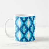 Mug Diamants Modernes Du Milieu Du Siècle, Blues Denim (Gauche)
