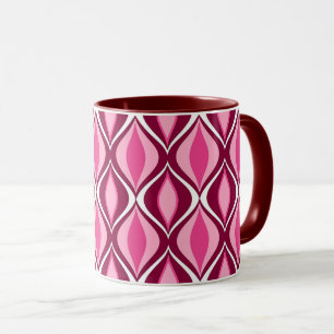 Mug Diamants modernes du milieu du siècle, Bourgogne e