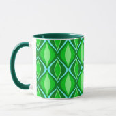 Mug Diamants modernes du milieu du siècle, vert émerau (Gauche)