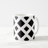 Mug Diamants noirs en blanc (Devant droit)