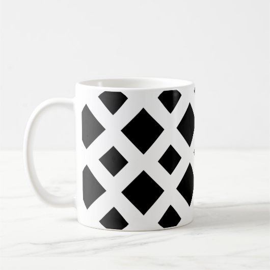 Mug Diamants noirs en blanc (Gauche)