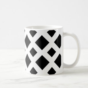 Mug Diamants noirs en blanc