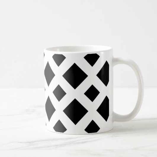 Mug Diamants noirs en blanc (Droite)