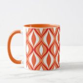Mug Diamants, orange et blanc modernes de la moitié du (Gauche)
