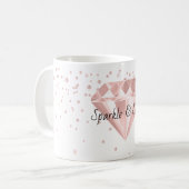 Mug Diamants roses scintillent (Devant gauche)