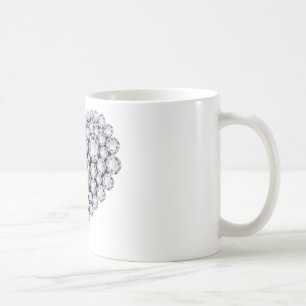 Mug Diamants sur Gemmes de Coeur Noir