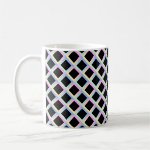 Mug Diamants symétriques noirs avec cadres de dégradé