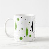 Mug Diamants verts rétros et boue de démarrage (Gauche)