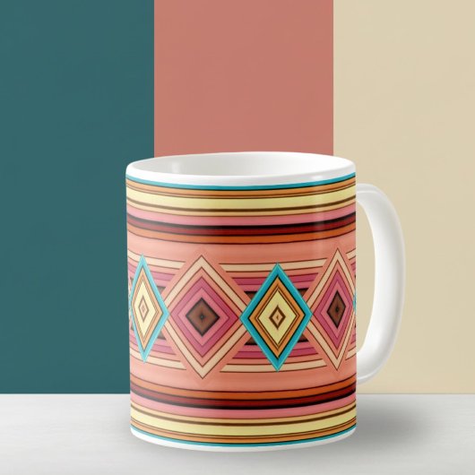 Mug Diamètre et bande doux multicolores