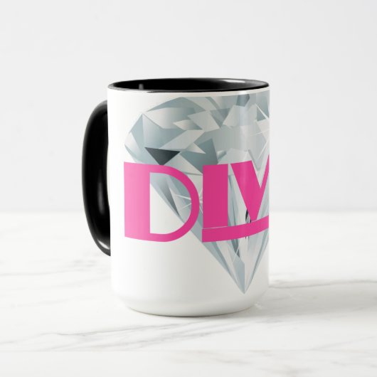 Mug Diamond Diva rose (Devant gauche)