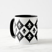 Mug Diamond Fleur De Lis Motif (Devant gauche)
