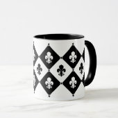 Mug Diamond Fleur De Lis Motif (Devant droit)