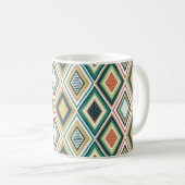 Mug Diamond Geometric Pattern in Earth Tones (Devant droit)