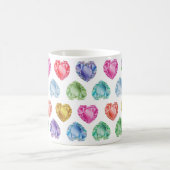 Mug Diamond Heart Aquarelle Motif mignon Pastel Girly (Centre)