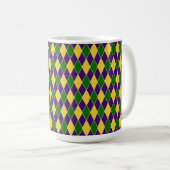 MUG DIAMOND MARDI GRAS VERT PURPLE JAUNE (Devant droit)