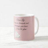 Mug Diamonds & Champagne Quote – Dear Life Edition (Devant droit)
